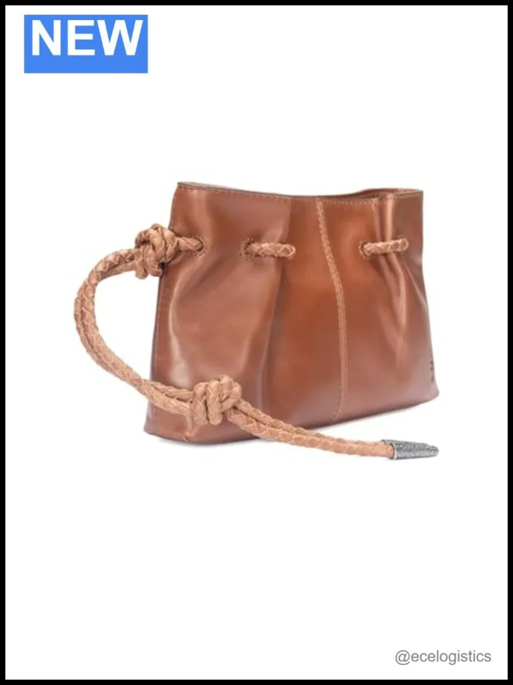 Genuine Leather Wristlet Clutch Magnetic Closure Handbag